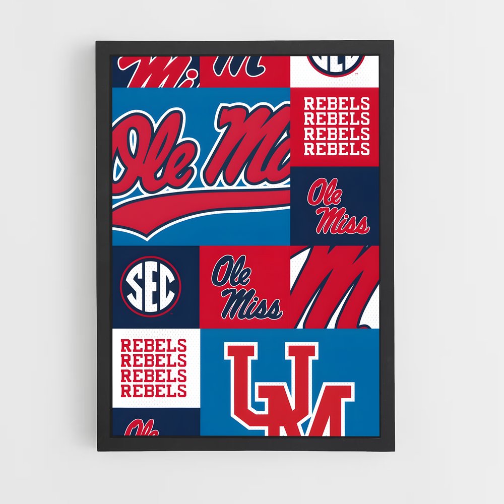 Poster Ole miss Mississippi – affiche Baseball (vue 2)